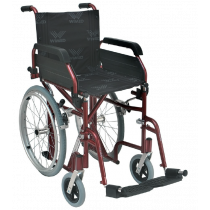 Wimed - SLIM PLUS - Carrozzina Pieghevole Compatta Bordeaux