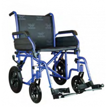 Wimed - Carrozzina Pieghevole EXCEL PLUS TRANSIT - Blu Acciaio
