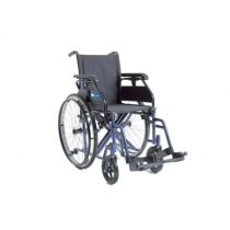 Ardea Dual carrozzina pieghevole in acciaio doppia crociera con seduta e schienale in nylon nero imbottito