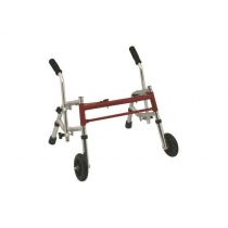 Mopedia deambulatore pieghevole per bambini in alluminio anodizzato con due ruote e puntali antiscivolo