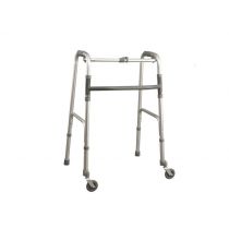 Deambulatore Pieghevole in Alluminio con Ruote e Puntali