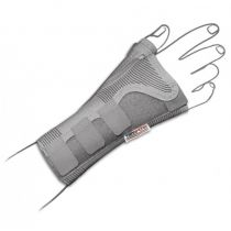 Polsiera Steccata con Presa Pollice in Tessuto Elastico Grigio