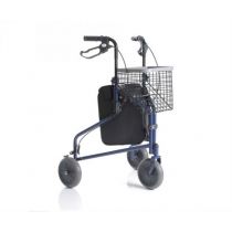 Cryo - Rollator Pieghevole 3 Ruote con Cestino in Acciaio Verniciato